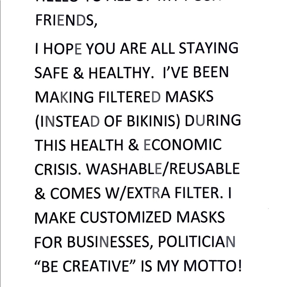 Matty Machado Swimwear & Cuatom Facial Covers